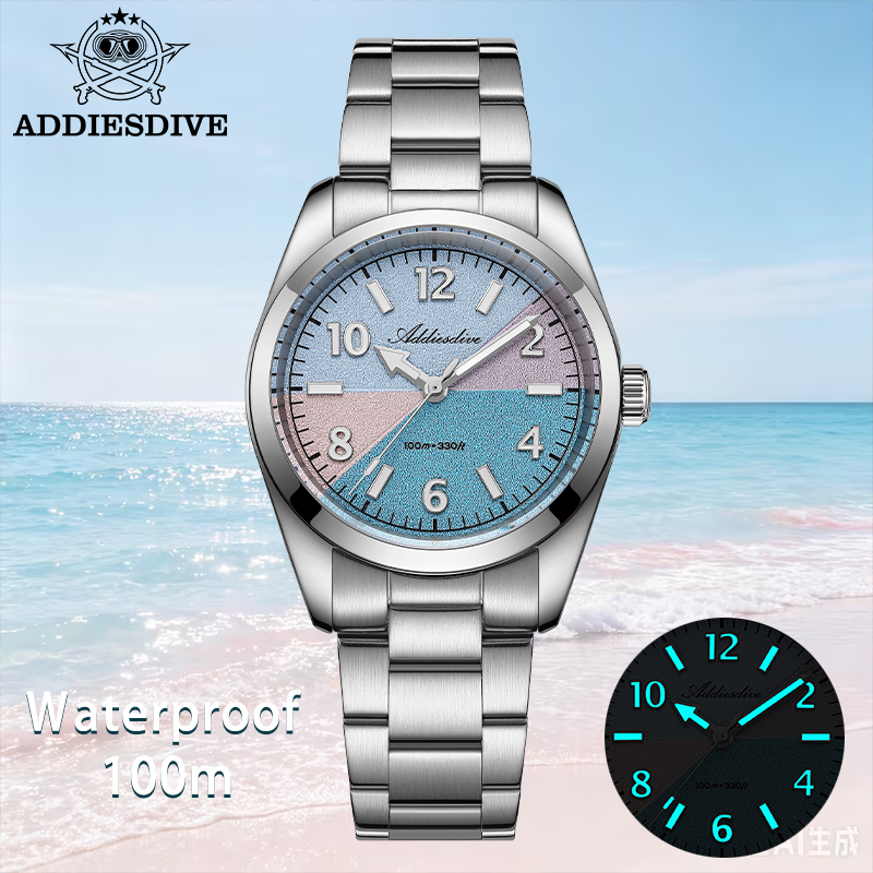 Luxury Watch Time - Reloj ADDIESDIVE de cristal de zafiro