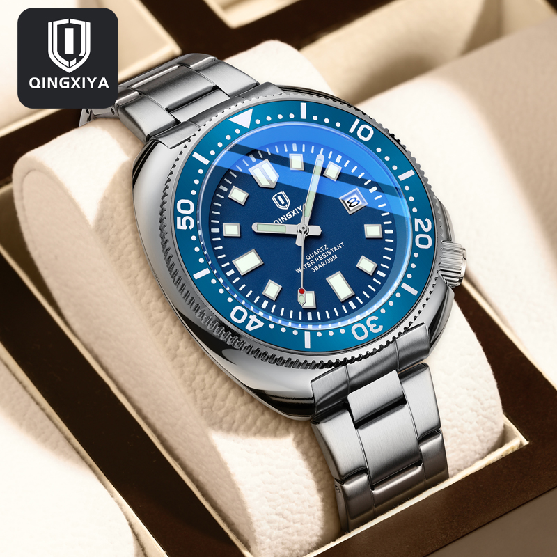 Zen Luxury Watch - Marca QINGXIYA, reloj de cuarzo azul