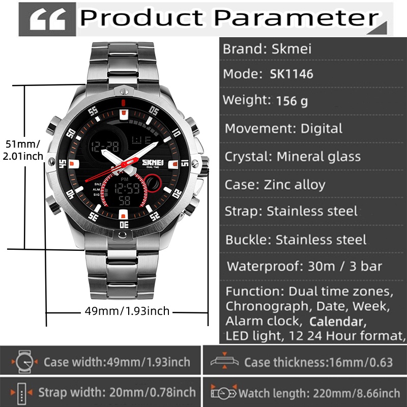 SKMEI-Relojes de pulsera depor - Luxury Watch Time reseña y precio