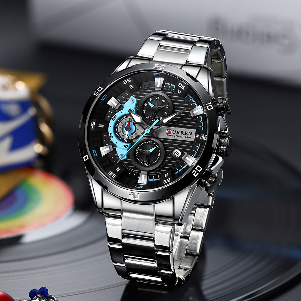 Relojes CURREN de acero inoxid - Patek Philippe Watch Nautilus reseña y precio
